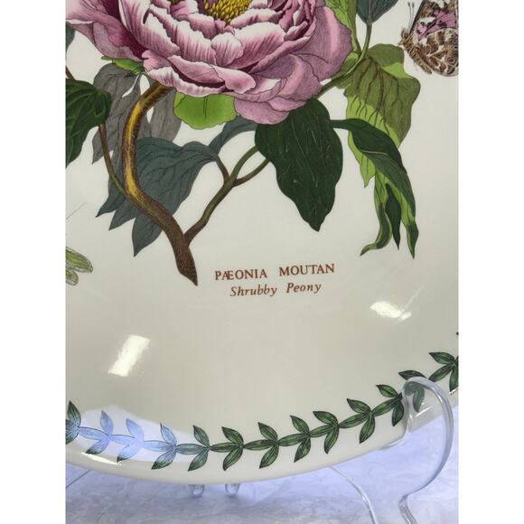 Portmeirion Vintage Botanic Garden England 10.5" Peony Low Pasta Serving Bowl - Picture 4 of 6